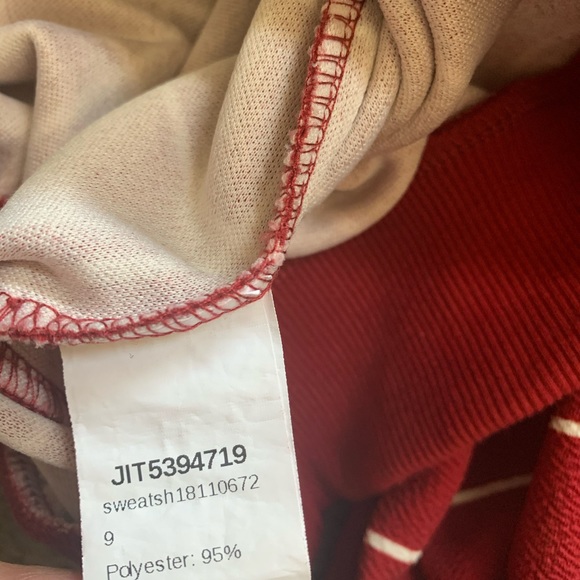 Burgundy red 💋geometric striped long sleeve - Picture 8 of 9